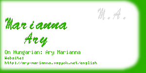 marianna ary business card